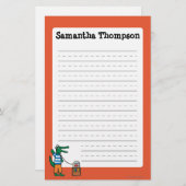 クールなワニは音楽に聞きます 便箋 (正面/裏面)