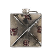 クールなヴィンテージのグランジな野球のフラスコ フラスク (裏面)