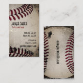 クールなヴィンテージのグランジな野球 名刺 (正面/裏面)