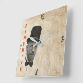 クールなヴィンテージのスタイルの柱時計! スクエア壁時計 (傾斜)