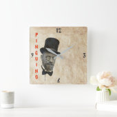 クールなヴィンテージのスタイルの柱時計! スクエア壁時計 (ホーム)