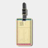 クールなヴィンテージのレトロの荷物のラベル、チケットそっくりのデザイン ラゲッジタグ (正面縦)