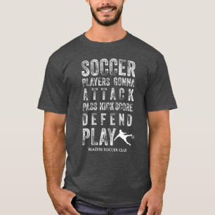 クールなヴィンテージの動揺してなサッカーはパーソナライズ言い表わし Tシャツ