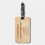 クールなヴィンテージの日本の武士の鬼の戦いの入れ墨 ラゲッジタグ (裏面縦)