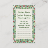 クールなヴィンテージの東洋の陰陽のドラゴンのトラの戦い 名刺 (裏面)