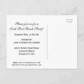 クールなヴィンテージの航海のな青カニの沸騰カスタム インビテーションポストカード (裏面)