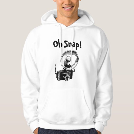 クールなヴィンテージカメラとOh Snap パーカ (正面)