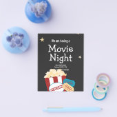 クールなヴィンテージ映画の夜 ポップコーンの招待状 チラシ (シングル)
