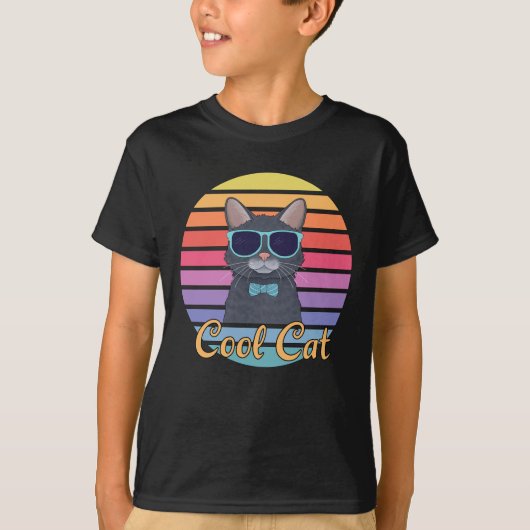 クールな一匹の猫 Tシャツ (正面)