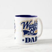 クールな世界で最も最高のなパパのギフト ツートーンマグカップ (正面右)