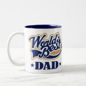 クールな世界で最も最高のなパパのギフト ツートーンマグカップ (左)