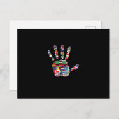 クールな世界の自閉症の認識度 シーズンポストカード (正面/裏面)