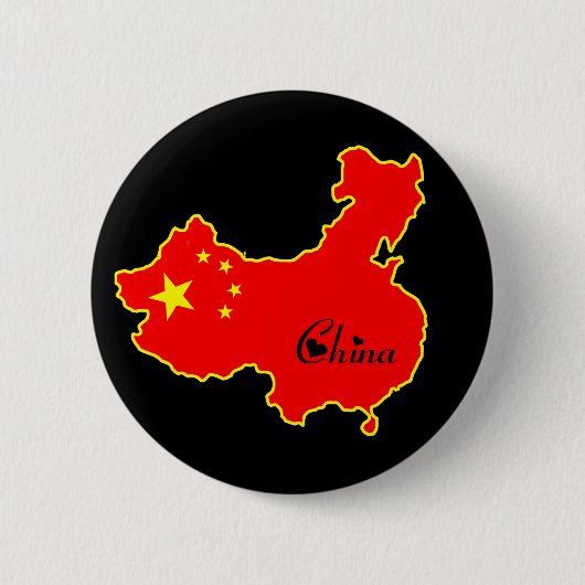 クールな中国 缶バッジ (正面)