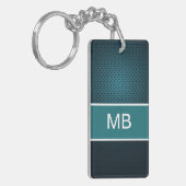 クールな人のモノグラムKeychain キーホルダー (正面左)