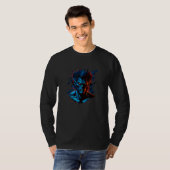 クールな人狼の男の顔 Tシャツ (正面フル)