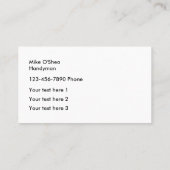 クールな便利屋の建築 名刺 (裏面)