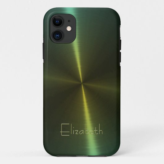 クールな光沢がある放射状の鋼鉄金属29 Case-Mate iPhoneケース (裏面)