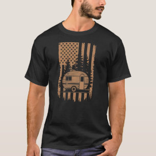 クールな再会 従兄弟 キャンプ 仲間 アメリカ アメリカ国旗 Tシャツ