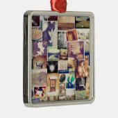 クールな写真フィルターヒップスターのコラージュ メタルオーナメント (右)