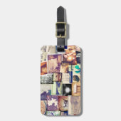 クールな写真フィルターヒップスターのコラージュ ラゲッジタグ (正面縦)