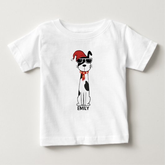 クールな冬の犬 1 ベビーTシャツ (正面)
