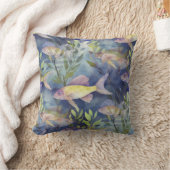 クールな動物の水彩画パターン - 魚1 クッション (ブランケット)