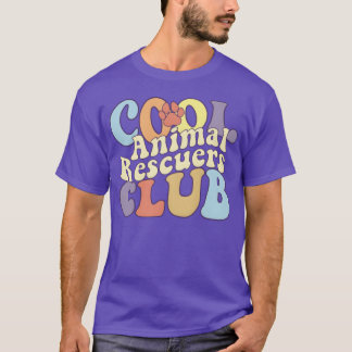クールな動物レスキュー隊クラブ 保護犬猫を救え 少年の服 Tシャツ