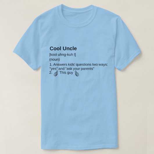 クールな叔父さんのTシャツ Tシャツ (デザイン正面)