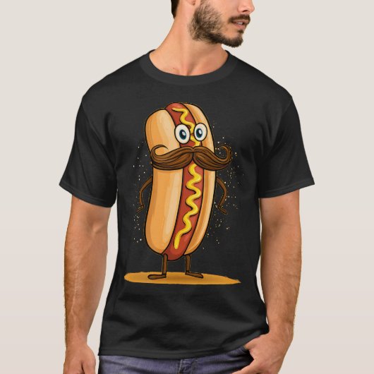 クールな口ひげ あごひげ Tシャツ (正面)