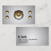 クールな可聴周波スピーカーDJの名刺 名刺 (正面/裏面)