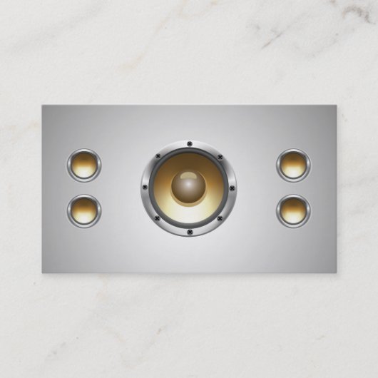 クールな可聴周波スピーカーDJの名刺 名刺 (正面)