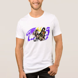クールな喜びの狼 トライブレンドTシャツ