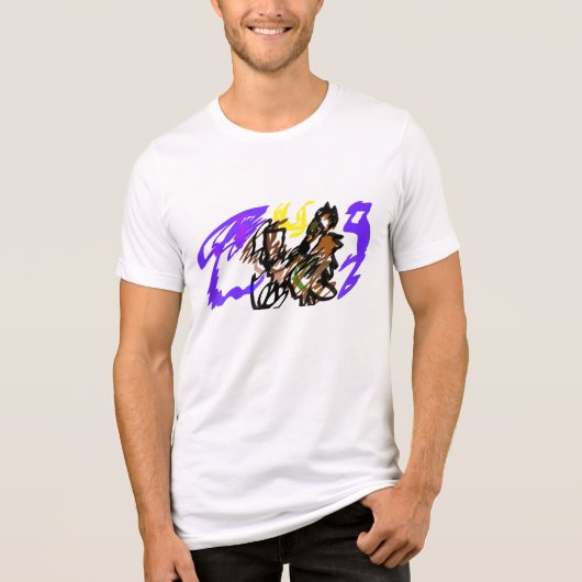 クールな喜びの狼 トライブレンドTシャツ (正面)