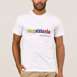 クールな国旗 カスタマイズ メンズ ベネズエラ 2 Tシャツ