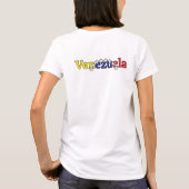 クールな国旗 カスタマイズ 女性 ベネズエラ 3 Tシャツ (裏面)