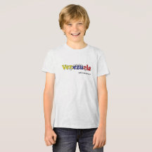 クールな国旗 キッズ用ベネズエラデザインTシャツ