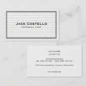 クールな地下鉄のタイルの個人的なシェフのケータリング 名刺 (正面/裏面)