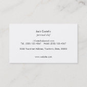 クールな地下鉄のタイルの個人的なシェフのケータリング 名刺 (裏面)