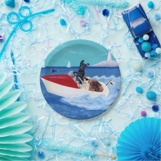 クールな夏のラブラドールの絵を描くこと ペーパープレート (パーティー)