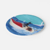 クールな夏のラブラドールの絵を描くこと ペーパープレート (アングル)