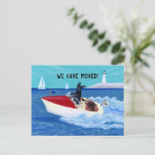 クールな夏のラブラドール 新しい住所 3 案内ポストカード (スタンド正面)