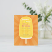 クールな夏のLollyのアイスキャンデーのアイスクリームのパーティー 招待状 (スタンド正面)