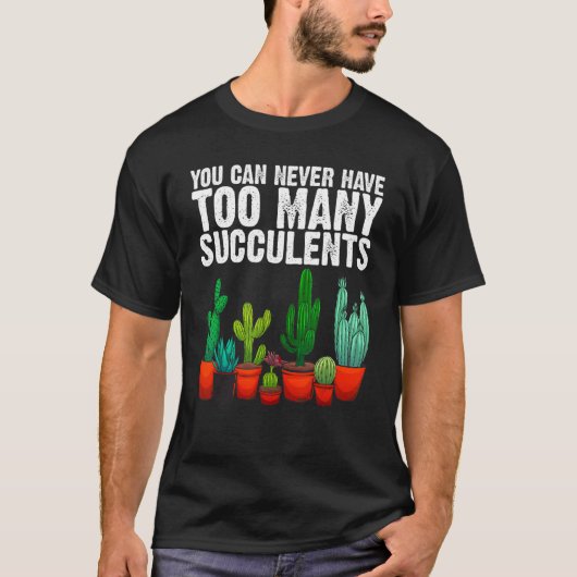 クールな多肉植物愛好家の女性のためのアート 母の日 植物 サボテン Tシャツ (正面)