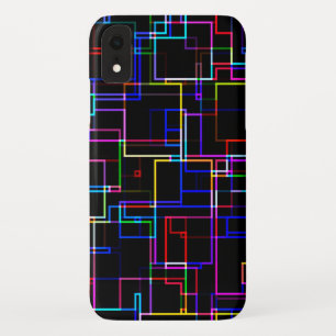 クールな多色ストライプ柄 iPhone XRケース