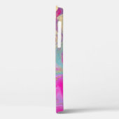 クールな大理石の石柄カラフルテクスチャーきらめき Case-Mate iPhoneケース (裏面 / 左)