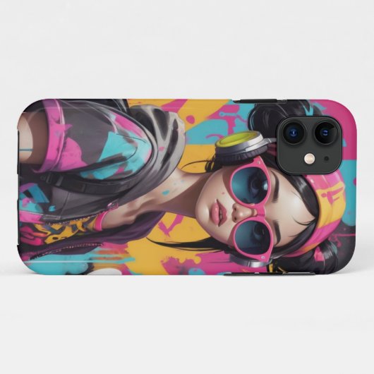 クールな女の子 Case-Mate iPhoneケース (裏面(横))