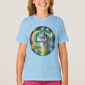 クールな女子オオカミ好き  Tシャツ (正面)