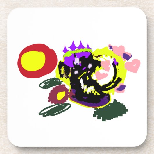クールな孔雀 コースター (正面)