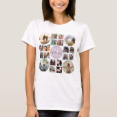 クールな家族の再会 20 枚フォトコラージュ Tシャツ (正面)
