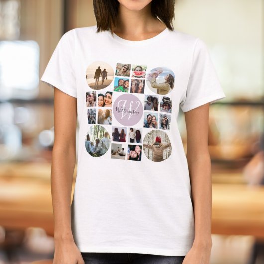 クールな家族の再会 20 枚フォトコラージュ Tシャツ